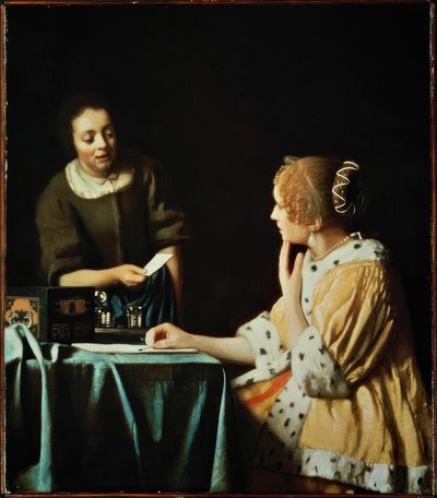 Dame mit Dienstmagd und Brief von Jan Vermeer van Delft