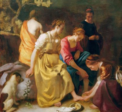 Diana mit ihren Gefährtinnen von Jan Vermeer van Delft