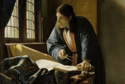 Der Geograph (Detail) von Jan Vermeer van Delft