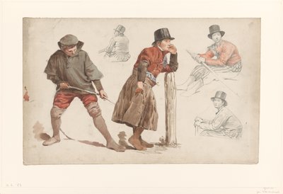 Figurenstudien von Jan Weissenbruch
