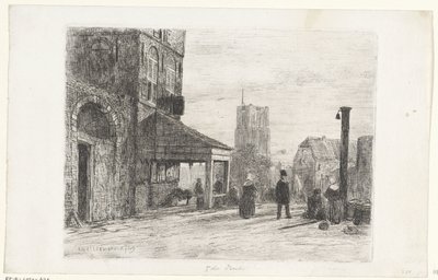 Ansicht der St.-Martins-Kirche in Woudrichem von Jan Weissenbruch