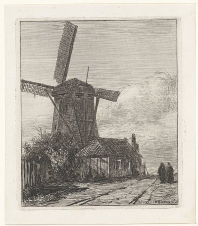 Ansicht des Treckwegs in Den Haag von Jan Weissenbruch