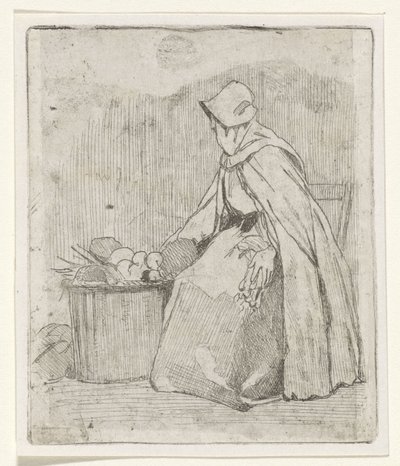 Sitzende Marktfrau von Jan Weissenbruch