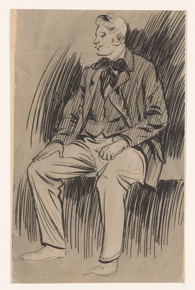 Sitzender Mann von Jan de Waardt