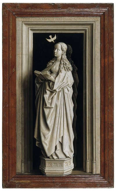 Der Verkündigungs-Diptychon, rechte Tafel, 1434-1435 von Jan van Eyck
