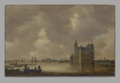 Ein Schloss an einem Fluss von Jan van Goyen