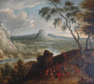 Landschaft mit Banditen im Hinterhalt von Jan van Huchtenburgh