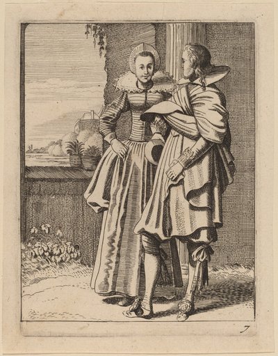 Zwei Figuren im Kostüm von Jan van de Velde II