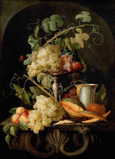 Stillleben mit Früchten, 1650-1660 von Jan van den Hecke