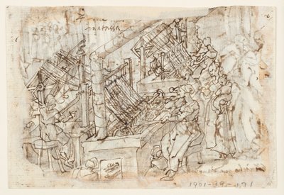 Serikultur, Kokons abwickeln von Jan van der Straet, called Stradanus