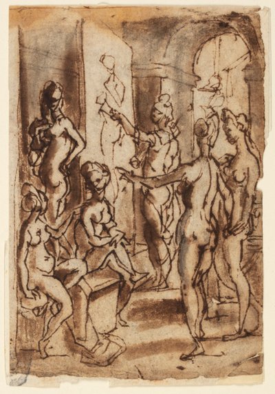 Zeuxis malt Helena von Jan van der Straet, called Stradanus