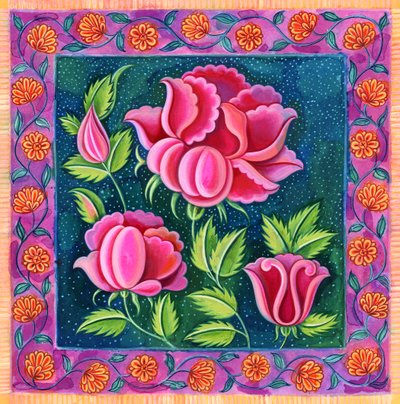 Rosa Blumen von Jane Tattersfield
