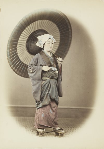 Japanische Frau mit Regenschirm von Japanese Photographer
