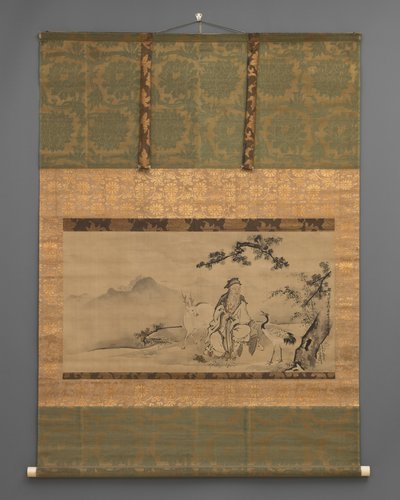 Jurojin und Hirsch von Japanese School