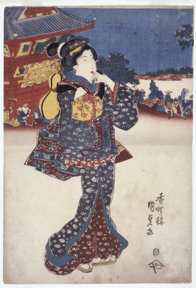 Ohne Titel (Eine Frau auf Reisen) von Japanese School