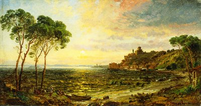 Sonnenuntergang über dem Trasimenischen See, 1887 von Jasper Francis Cropsey