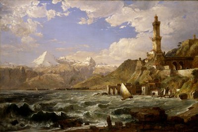 Die Küste von Genua von Jasper Francis Cropsey