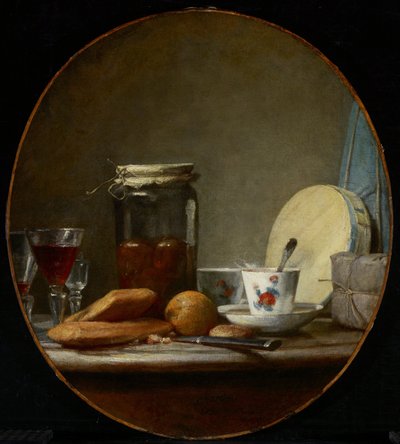 Glas mit Aprikosen von Jean Baptiste Simeon Chardin