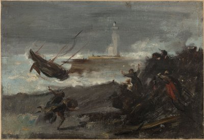 Schiffswrack im Hafen von Dieppe von Jean Baptiste Carpeaux
