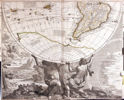 Karte der südlichen Hemisphäre von Jean Baptiste Nolin