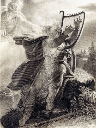 Ossian spielt die Harfe von Jean Jacques Casimir Karpff