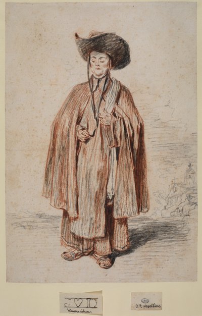 Karmelitermönch, stehend von Jean Antoine Watteau