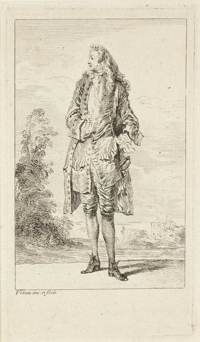 Modische Figuren von Jean Antoine Watteau