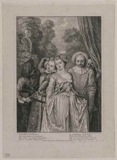 Die Kleidung ist italienisch, 1715-1716 von Jean Antoine Watteau