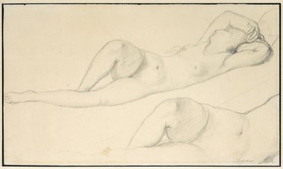 Ein liegender weiblicher Akt von Jean Auguste Dominique Ingres