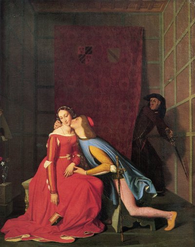 Paolo und Francesca, 1819 von Jean Auguste Dominique Ingres