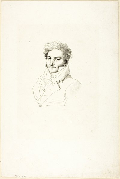 Porträt eines Mannes von Jean Auguste Dominique Ingres