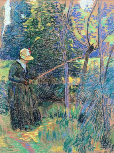Madame Guillaumin beim Angeln, ca. 1894 von Jean Baptiste Armand Guillaumin