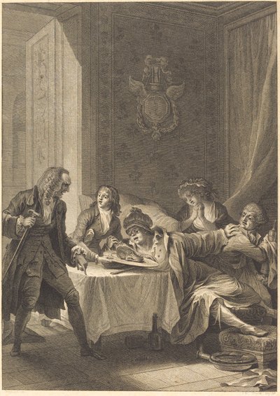 Der Vielfraß von Jean Baptiste Blaise Simonet after Jacques Louis François Touzé