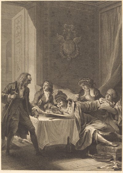 Der Vielfraß von Jean Baptiste Blaise Simonet after Jacques Louis François Touzé