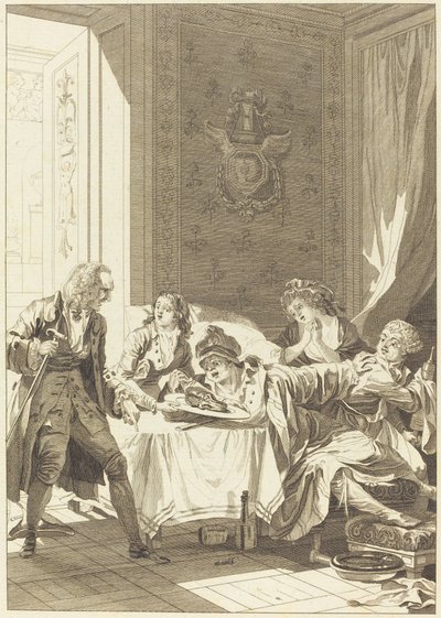 Der Vielfraß von Jean Baptiste Blaise Simonet after Jacques Louis François Touzé