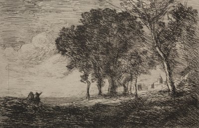 Italienische Landschaft von Jean Baptiste Camille Corot