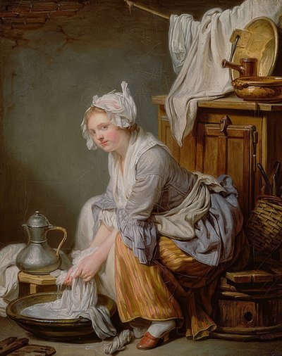 Die Wäscherin (La Blanchisseuse) von Jean Baptiste Greuze