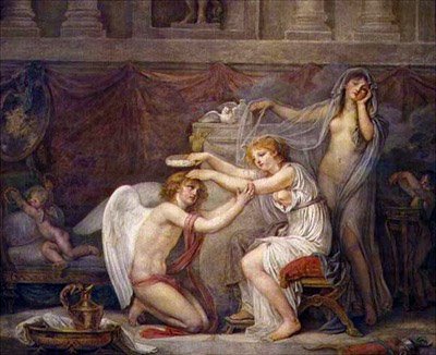 Psyche krönt die Liebe von Jean Baptiste Greuze