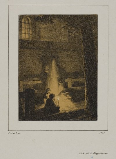 Gruppe von Kindern um eine Kerze von Jean Baptiste Isabey