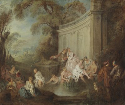Badende im Park von Jean Baptiste Joseph Pater