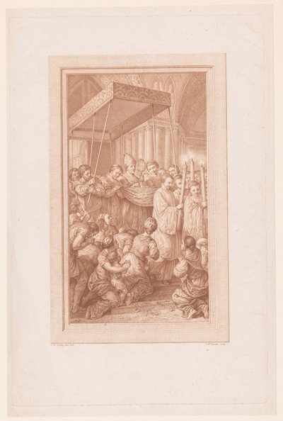 Prozession mit Monstranz von Jean Baptiste Lucien