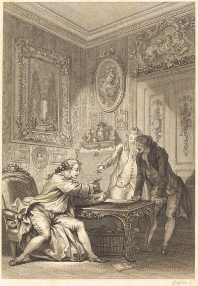 Der verzauberte Becher von Jean Baptiste Michel Dupreel after Jean Honoré Fragonard