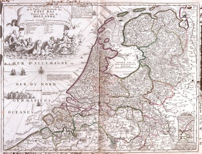 Karte der Niederlande von Jean Baptiste Nolin