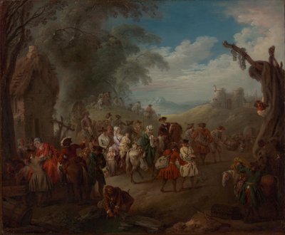 Truppen auf dem Marsch, ca. 1725 von Jean Baptiste Pater
