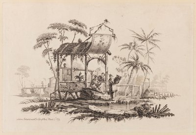Figuren unter einer Struktur von Jean Baptiste Pillement