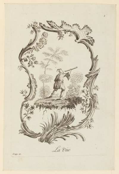 La Vue, aus "Le Cinq Sens" von Jean Baptiste Pillement