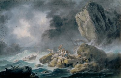 Sturm und Schiffbrüche von Jean Baptiste Pillement