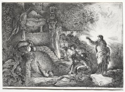 Die Auferstehung des Lazarus von Jean Baptiste Pillement