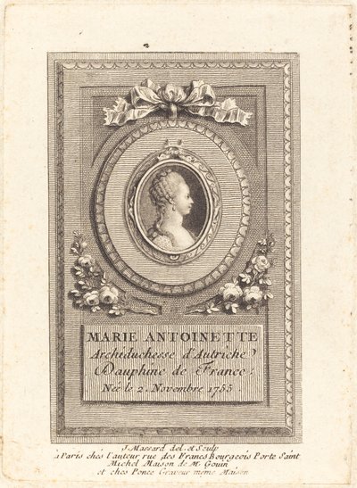 Marie-Antoinette von Jean Baptiste Raphael Urbain Massard