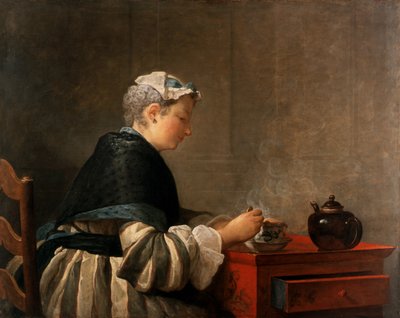 Eine Dame beim Tee, 1735 von Jean Baptiste Simeon Chardin